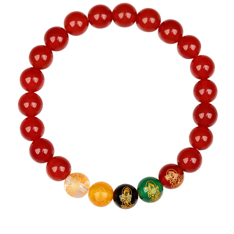 KarmaRipple's Five Elements Various Agate Jambhala Fortune Bracelet p23