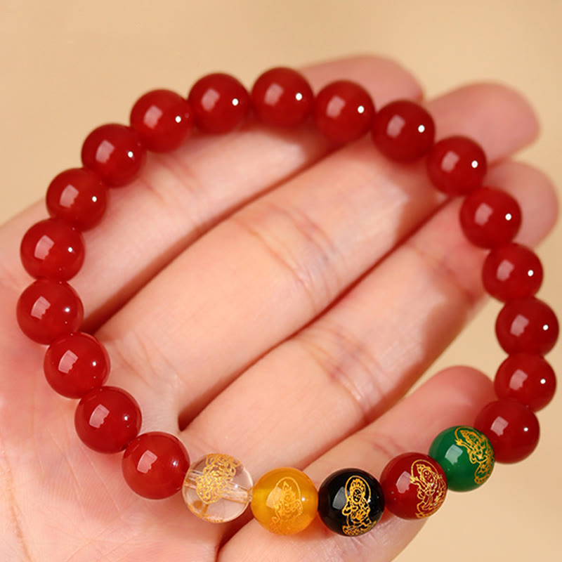 KarmaRipple's Five Elements Various Agate Jambhala Fortune Bracelet p21