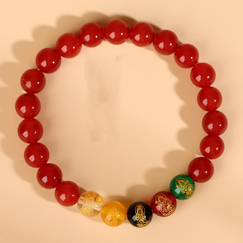 KarmaRipple's Five Elements Various Agate Jambhala Fortune Bracelet p22