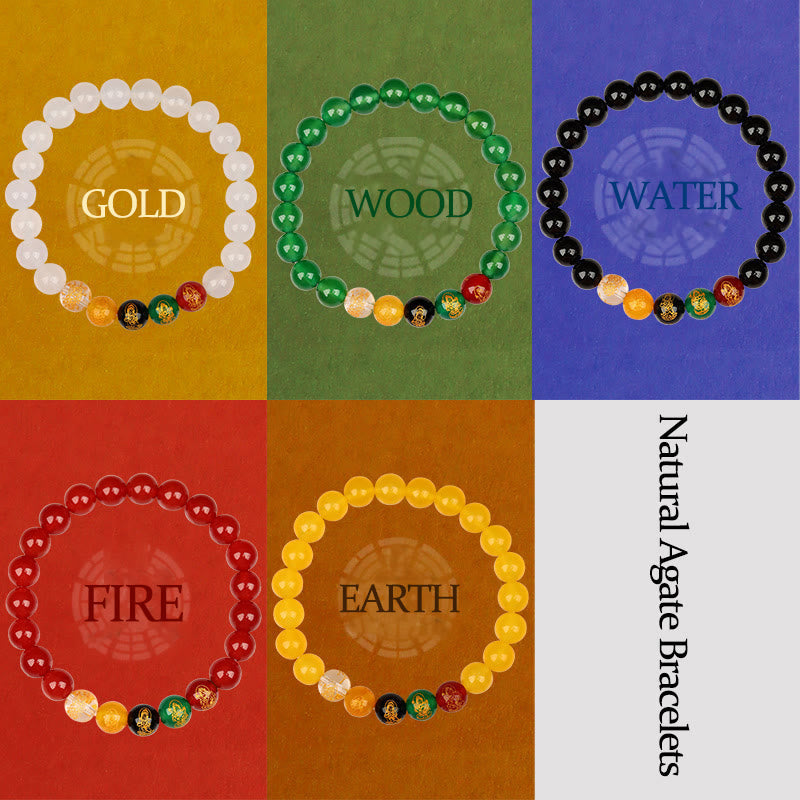 KarmaRipple's Five Elements Various Agate Jambhala Fortune Bracelet p7