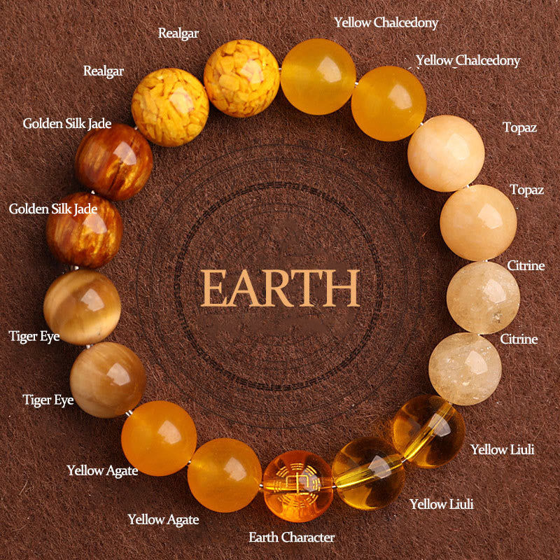 KarmaRipple's Five Elements Various Agate Balance Fortune Bracelet p70
