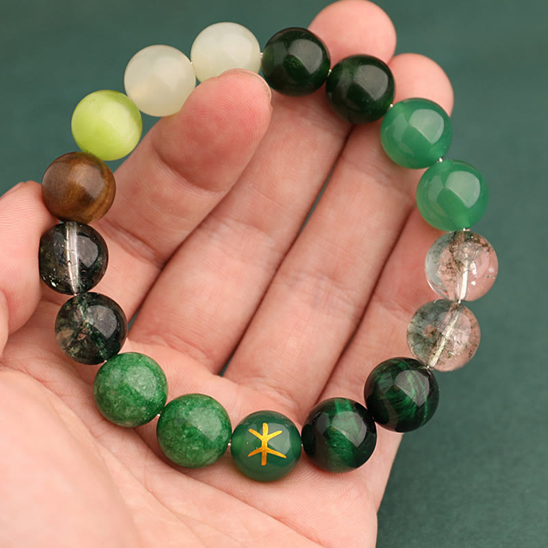 KarmaRipple's Five Elements Various Agate Balance Fortune Bracelet p30