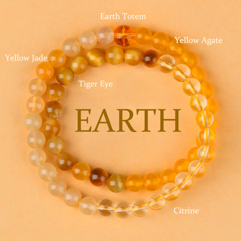 KarmaRipple's Five Elements Various Agate Gemstone Chalcedony Ivory Gemstone Ivory Agate Fortune Bracelet p5