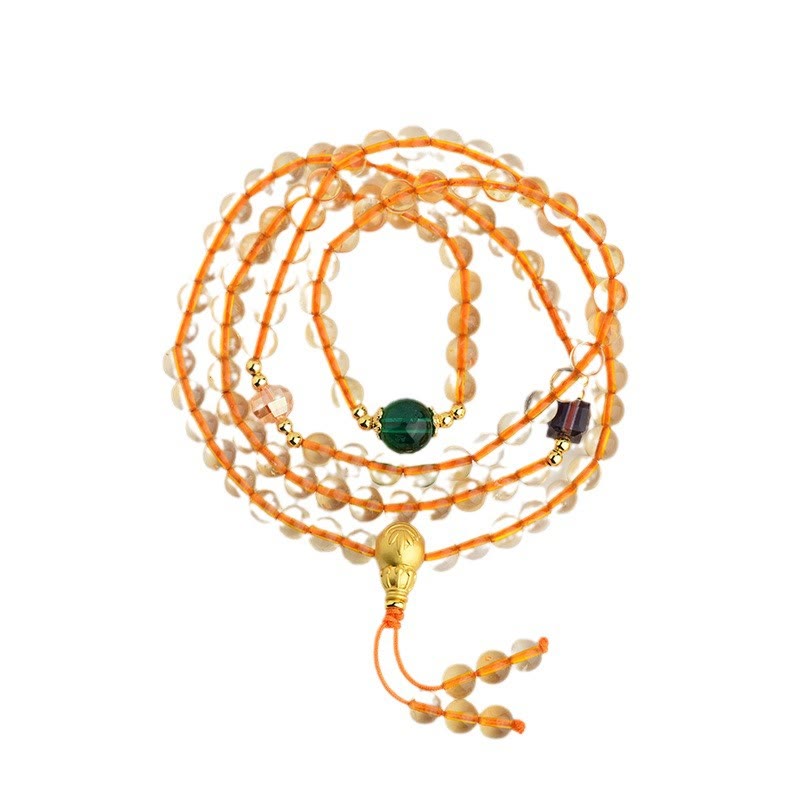 KarmaRipple's 108 Mala Beadwork Citrine Happiness Bracelet p9