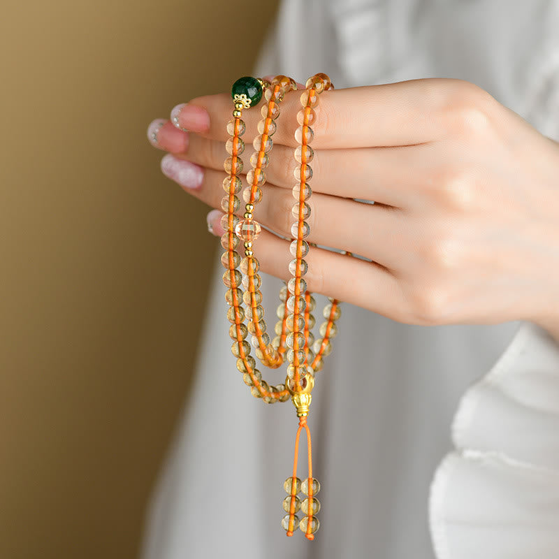 KarmaRipple's 108 Mala Beadwork Citrine Happiness Bracelet p7