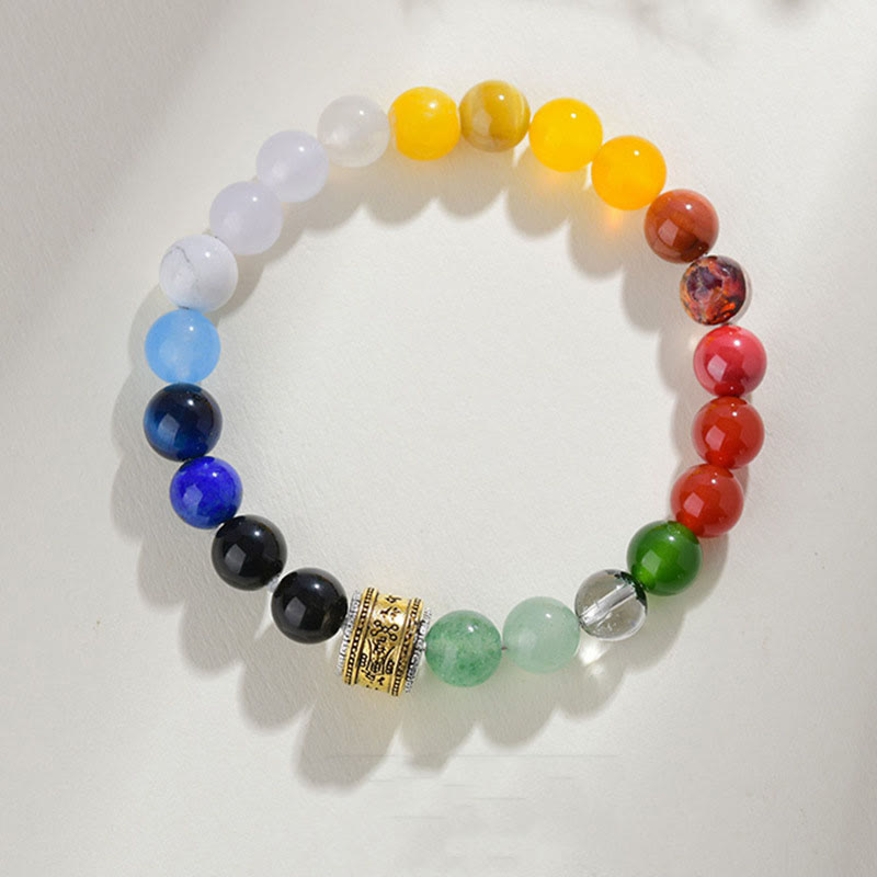 KarmaRipple's Five Elements Various Agate Gemstone Rutilated Quartz Tiger Eye Yellow Agate Citrine Fortune Bracelet p11