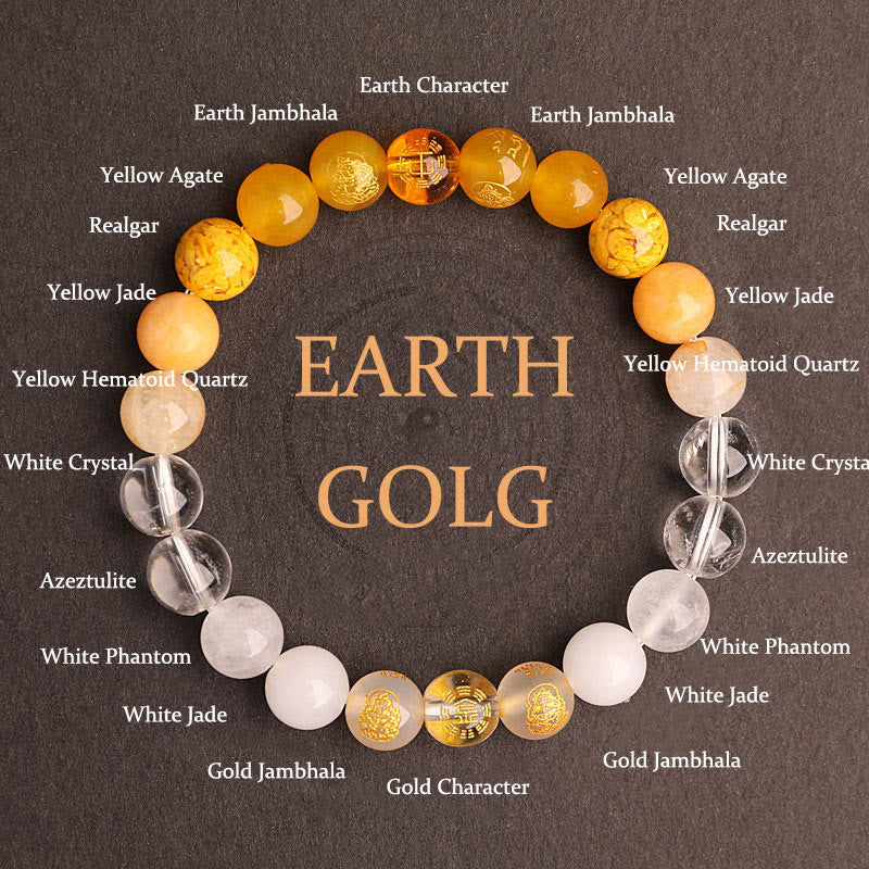 KarmaRipple's Five Elements Various Agate Gemstone South Red Agate Strawberry Quartz Sun Stone Citrine Fortune Bracelet p10