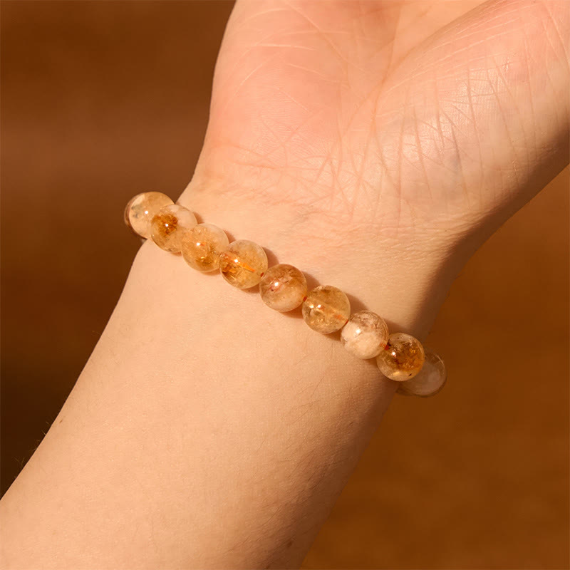 KarmaRipple's Authentic Citrine Snowflake Gemstone Prosperity Bracelet p10