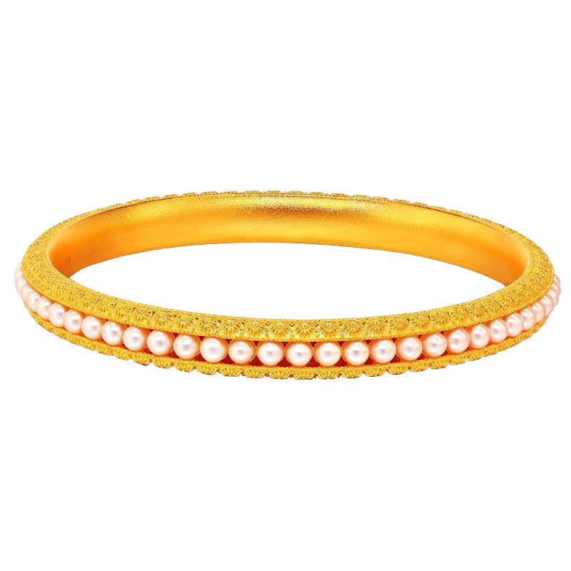 KarmaRipple's Bronze Pearl Balancing Cuff Half Bracelet Bangle p22