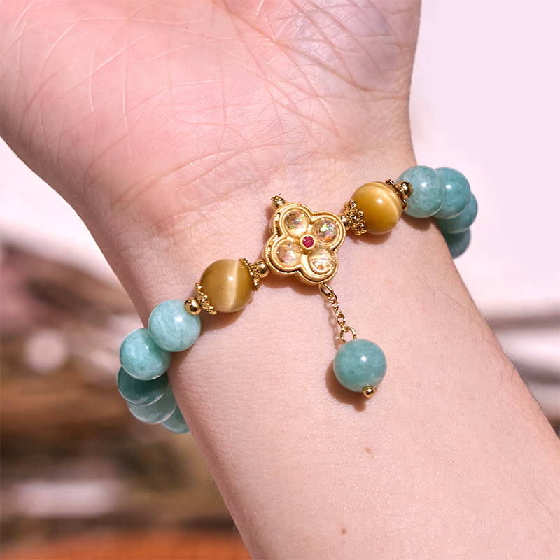 KarmaRipple's Jade Yellow Tiger Eye Prosperity Bracelet p4