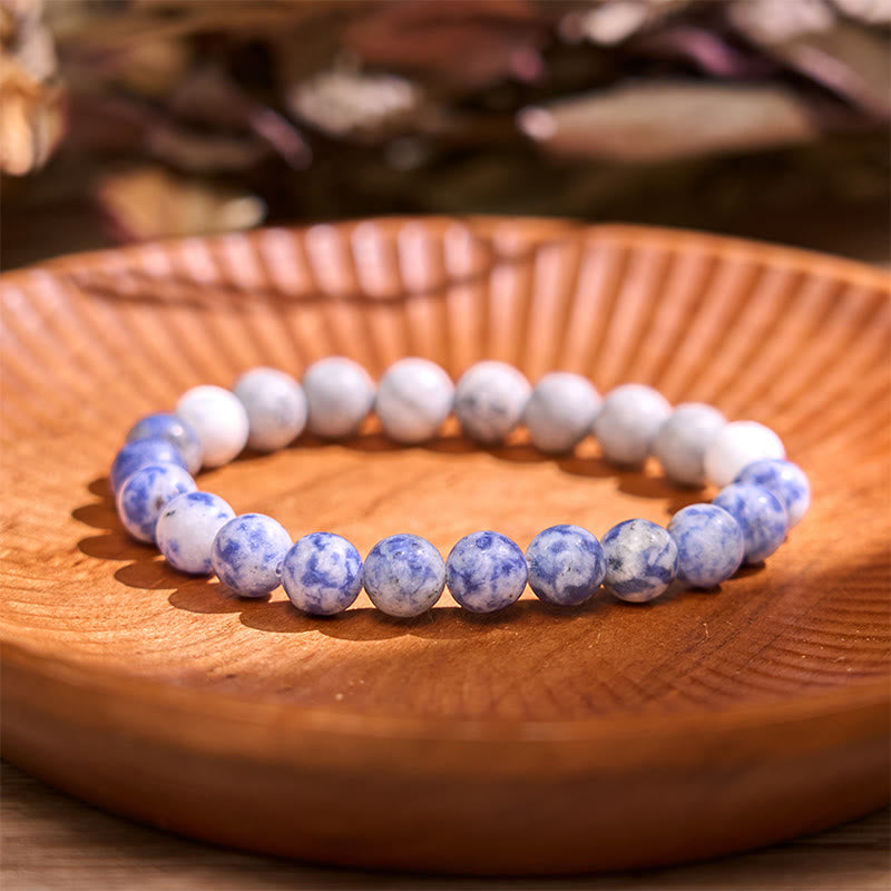 KarmaRipple's Sodalite Picasso Jasper Ivory Turquoise Intuition Bracelet p2
