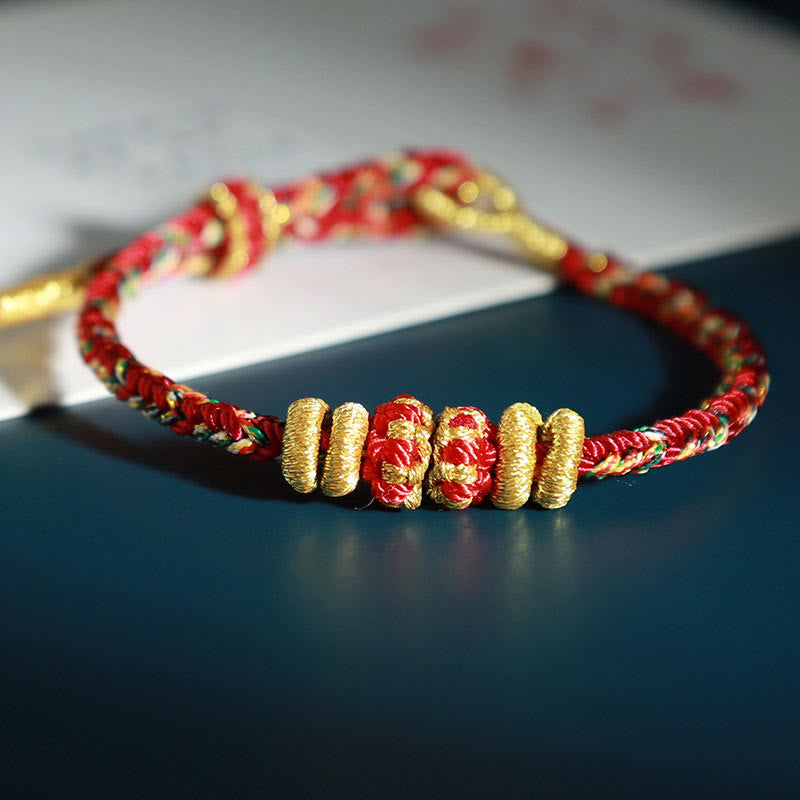 KarmaRipple's Chinese Zodiac Natal Buddha Colorful Strings Fortune Bracelet p2