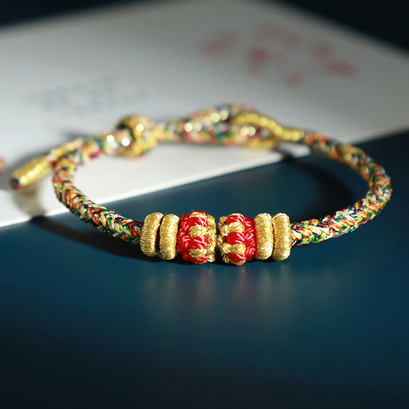 KarmaRipple's Chinese Zodiac Natal Buddha Colorful Strings Fortune Bracelet p24