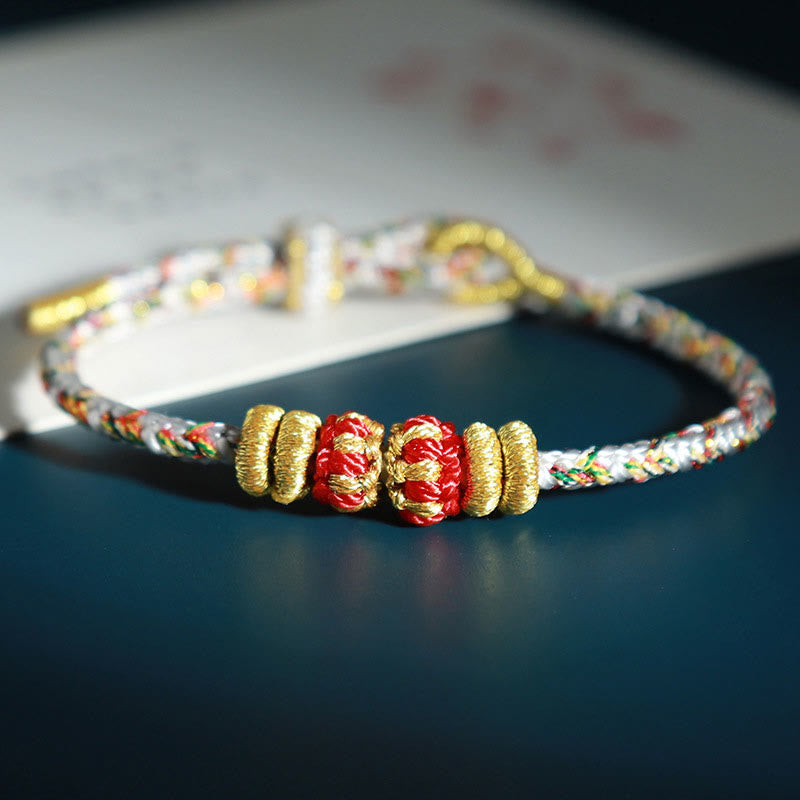 KarmaRipple's Chinese Zodiac Natal Buddha Colorful Strings Fortune Bracelet p25