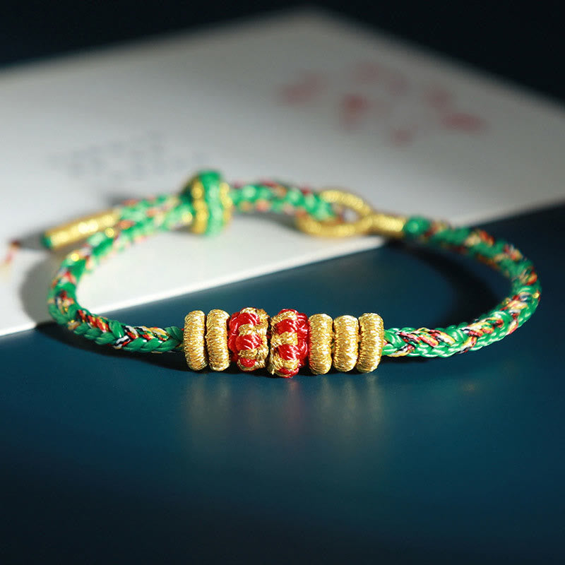 KarmaRipple's Chinese Zodiac Natal Buddha Colorful Strings Fortune Bracelet p28