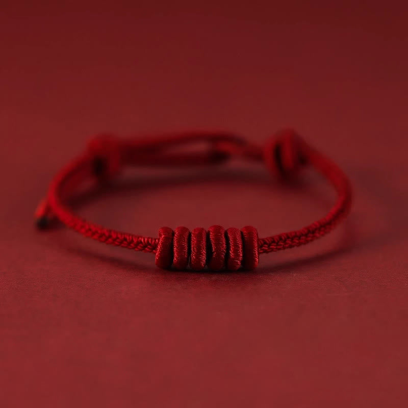 KarmaRipple's Red String Eight Stranded Rope Strength Bracelet p3