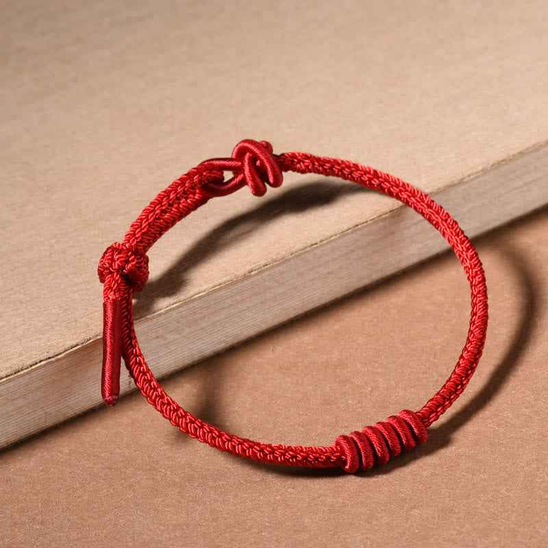 KarmaRipple's Red String Eight Stranded Rope Strength Bracelet p6
