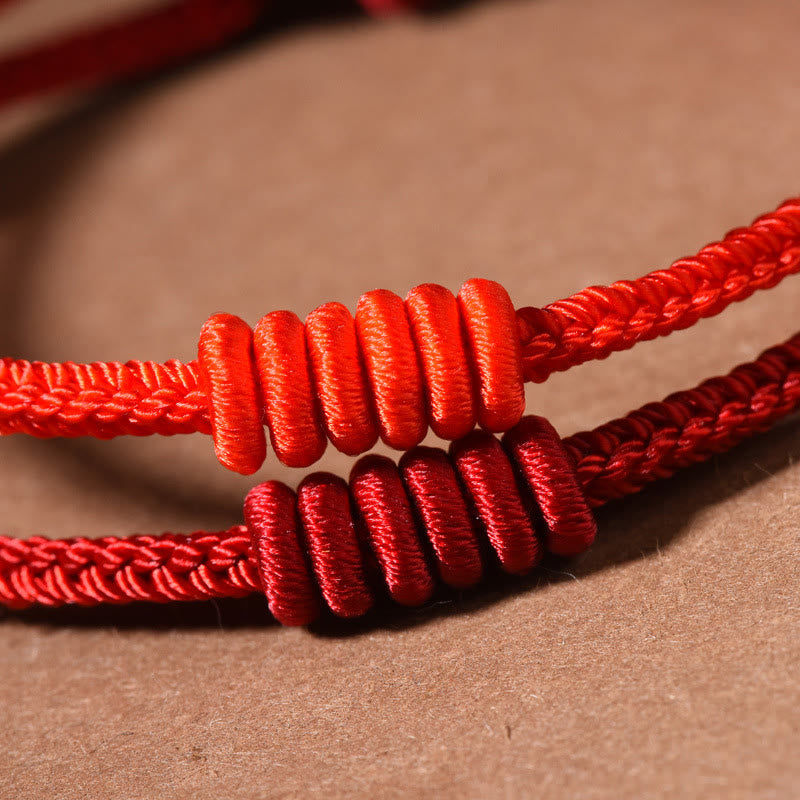 KarmaRipple's Red String Eight Stranded Rope Strength Bracelet p12