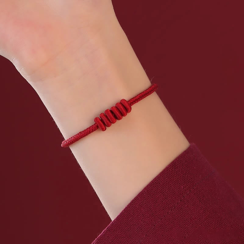 KarmaRipple's Red String Eight Stranded Rope Strength Bracelet p9