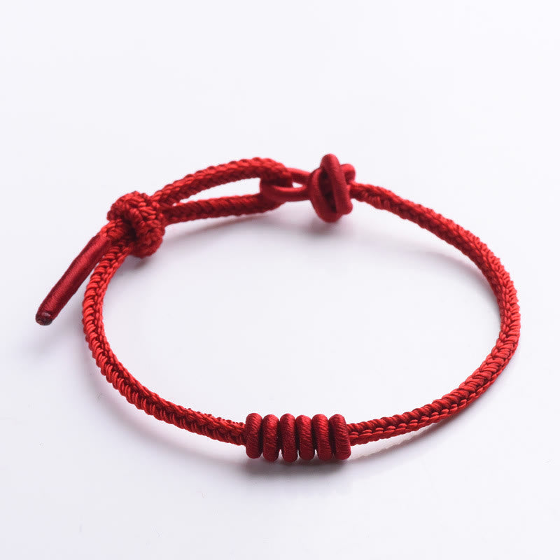 KarmaRipple's Red String Eight Stranded Rope Strength Bracelet p11