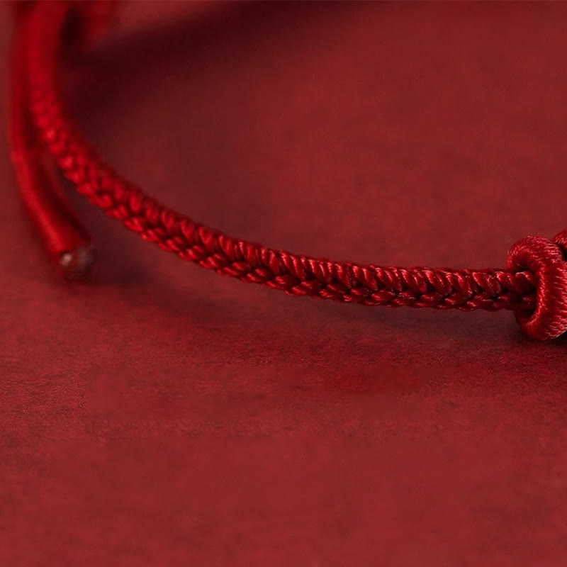 KarmaRipple's Red String Eight Stranded Rope Strength Bracelet p5
