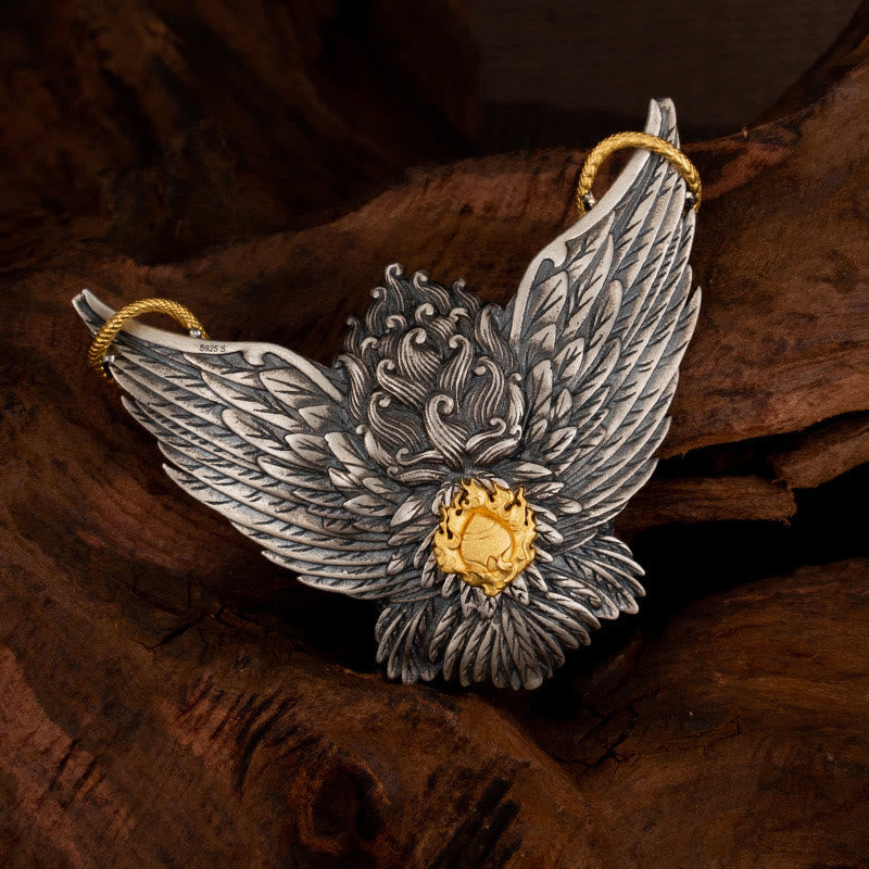 KarmaRipple's 925 Sterling Silver Tibetan Garuda Bird Dragon Snake Wisdom Pendant Necklace p6