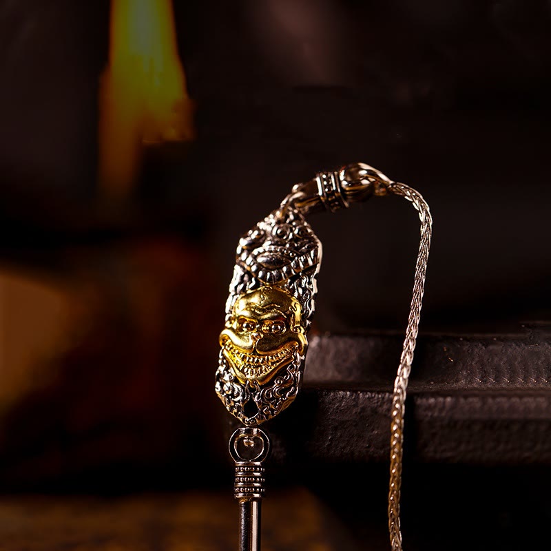 KarmaRipple's 925 Sterling Silver Tibet Garuda Bird Dzi Bead Protection Pendant Necklace p24