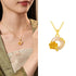 Peony / Golden 925 Sterling Silver Chalcedony