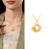 Lotus / Golden 925 Sterling Silver Chalcedony