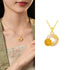 Hibiscus / Golden 925 Sterling Silver Chalcedony
