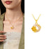 Camellia / Golden 925 Sterling Silver Chalcedony
