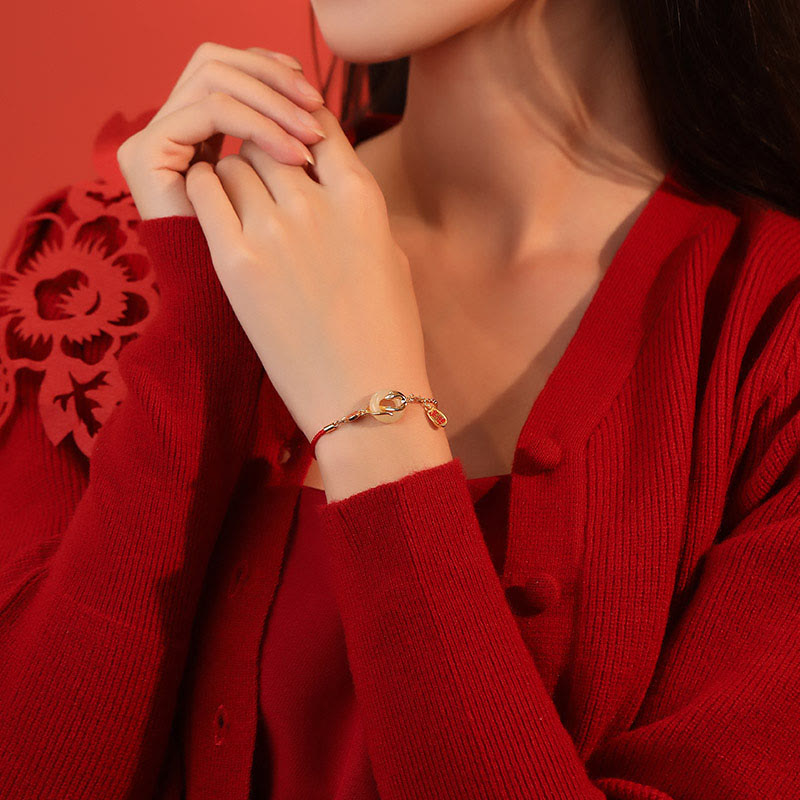 KarmaRipple's Red String 925 Sterling Silver Bronze Coin Koi Fish Year Of The Snake Fortune Bracelet p12