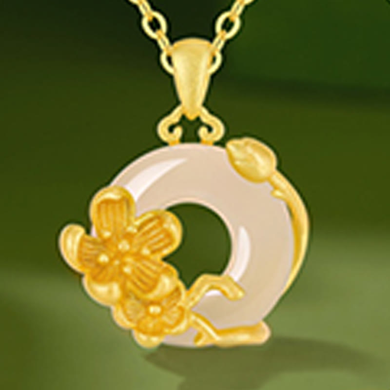 KarmaRipple's Chalcedony 925 Sterling Silver Peace Buckle Flowers Pendant Necklace p30