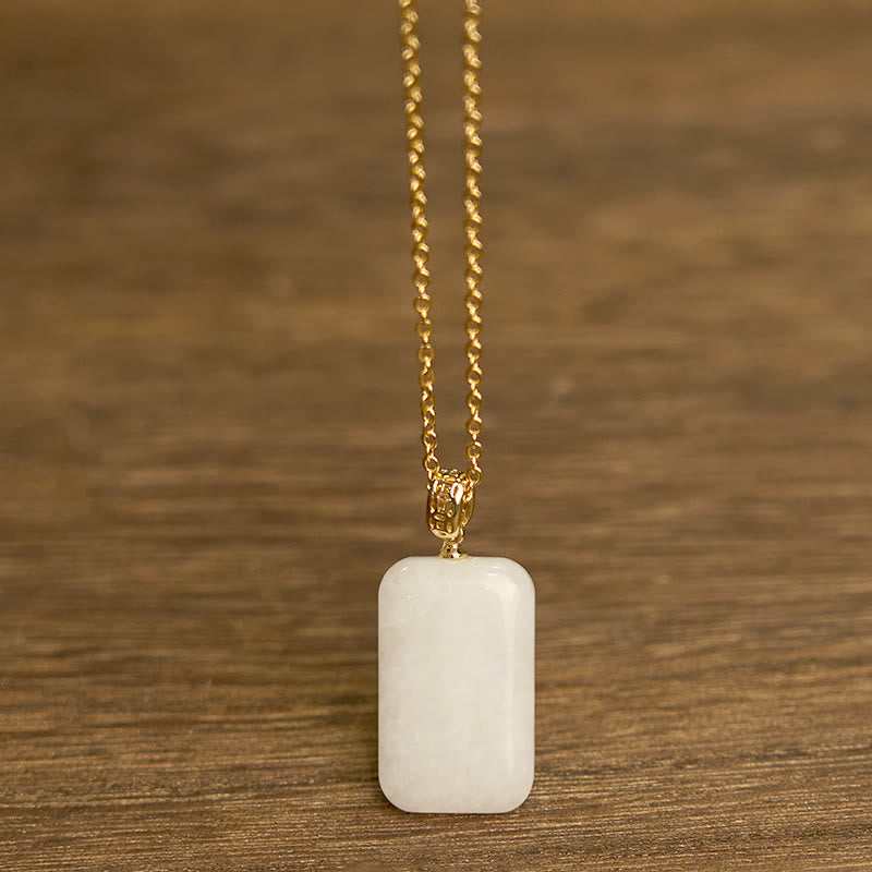 KarmaRipple's Hetian Jade Silver Prosperity Pendant Necklace p3