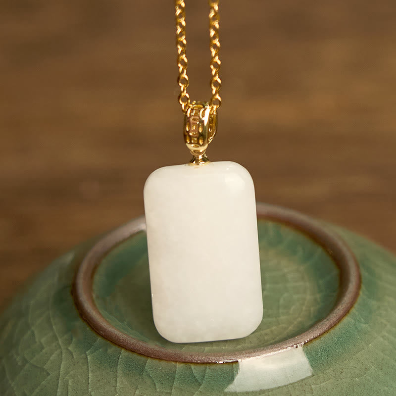 KarmaRipple's Hetian Jade Silver Prosperity Pendant Necklace p2