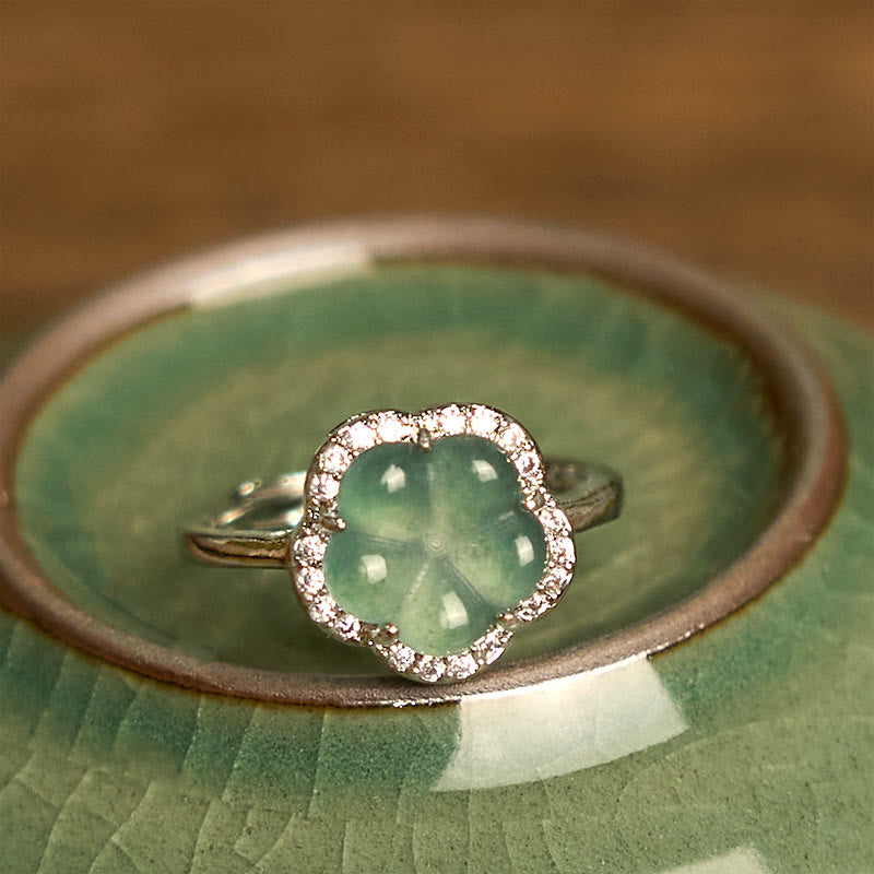 KarmaRipple's Jade Alloy Flower Ring p2