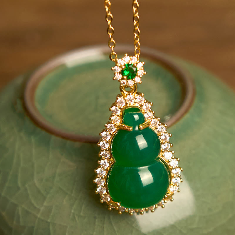 KarmaRipple's Green Chalcedony Gourd Necklace p2