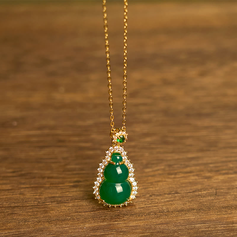 KarmaRipple's Green Chalcedony Gourd Necklace p3