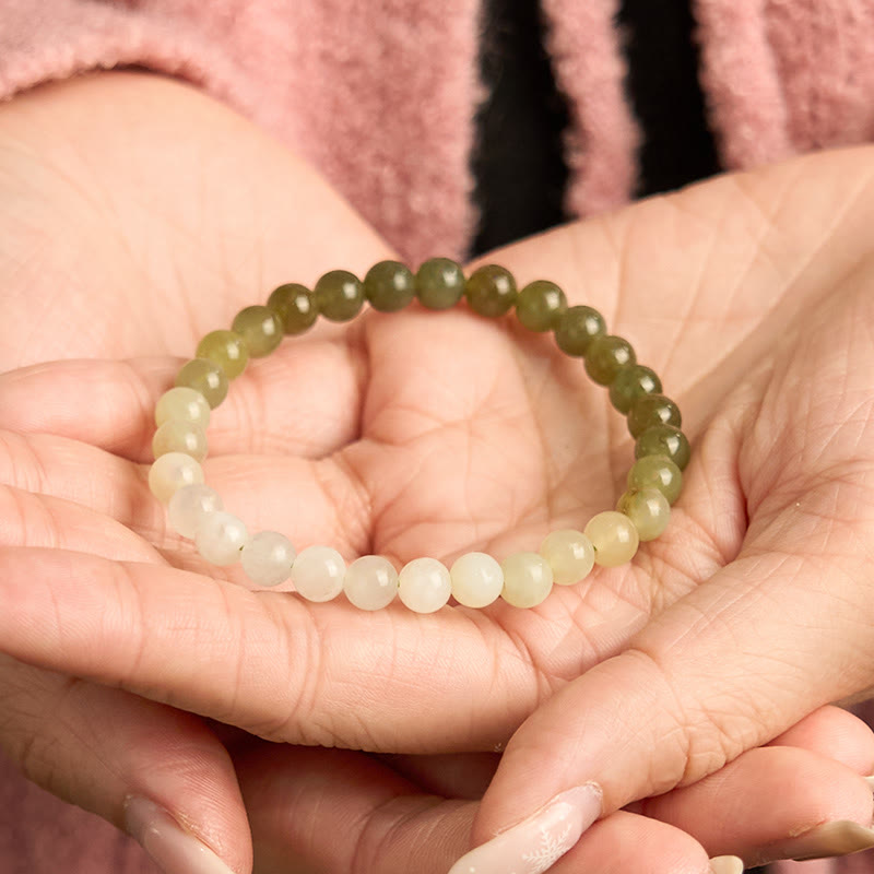 KarmaRipple's Hetian Jade Gradient Color Abundance Bracelet p4
