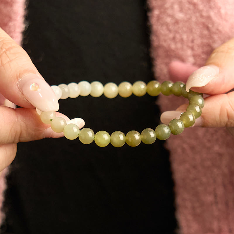 KarmaRipple's Hetian Jade Gradient Color Abundance Bracelet p6
