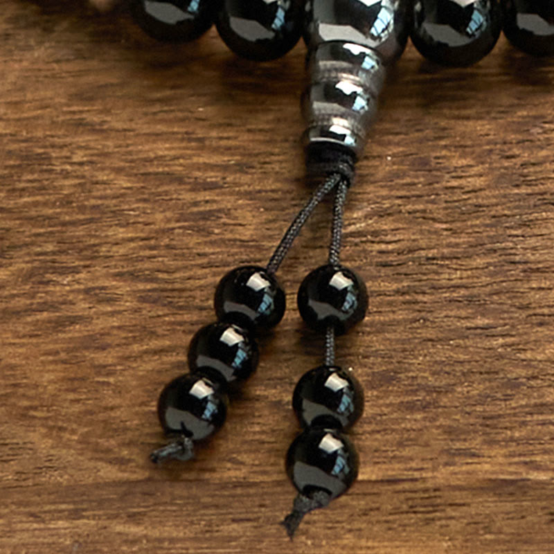 KarmaRipple's 108 Mala Beadwork Authentic Stone Black Onyx Protection Bracelet p8