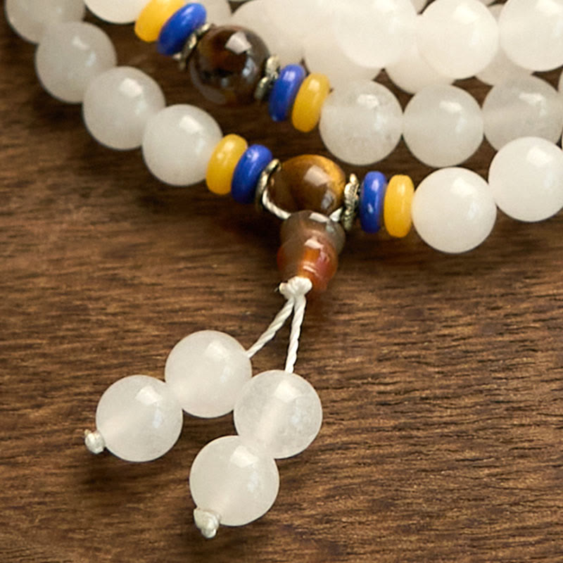 KarmaRipple's 108 Mala Beadwork Authentic Golden Silk Jade Wealth Fortune Bracelet p13
