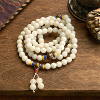 KarmaRipple's 108 Mala Beadwork Authentic Golden Silk Jade Wealth Fortune Bracelet