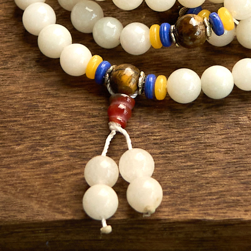 KarmaRipple's 108 Mala Beadwork Authentic Golden Silk Jade Wealth Fortune Bracelet p14