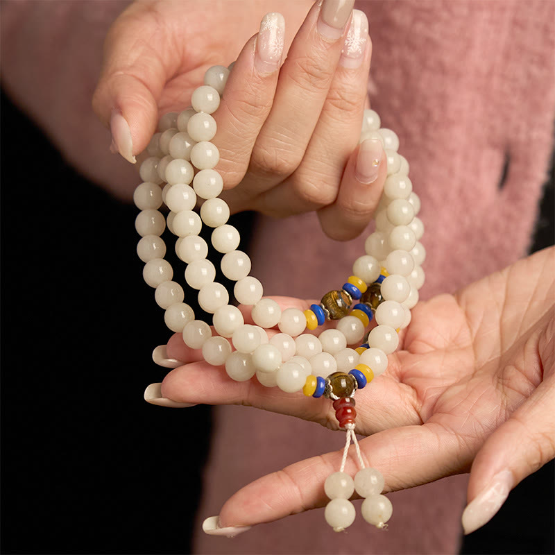 KarmaRipple's 108 Mala Beadwork Authentic Golden Silk Jade Wealth Fortune Bracelet p4