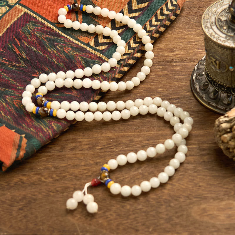KarmaRipple's 108 Mala Beadwork Authentic Golden Silk Jade Wealth Fortune Bracelet p8