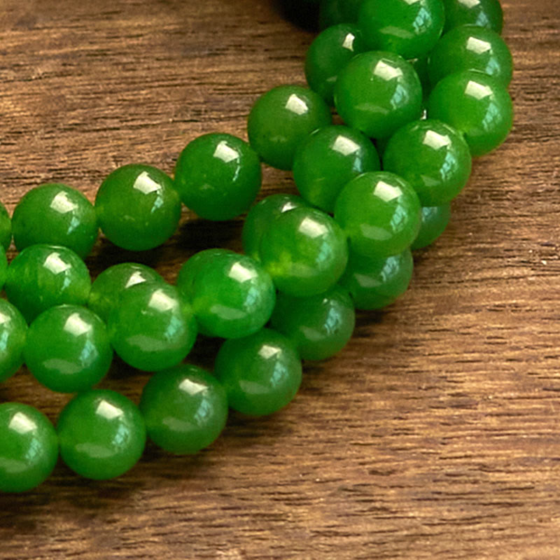 KarmaRipple's 108 Mala Beadwork Authentic Cyan Jade Fortune Bracelet p7