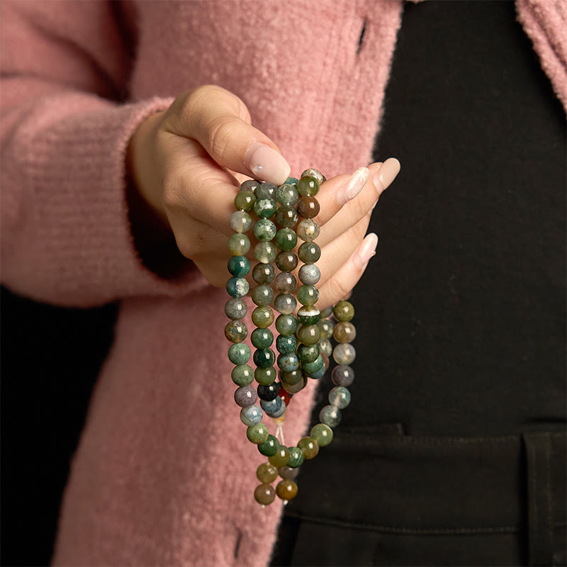 KarmaRipple's 108 Mala Beadwork Authentic Stone'ss Agate Multi-turn Balancing Bracelet p5