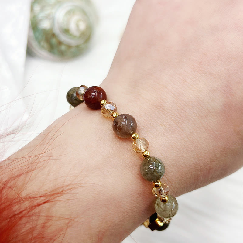 KarmaRipple's Authentic Colored Rutilated Quartz Amethyst Protection Bracelet p13