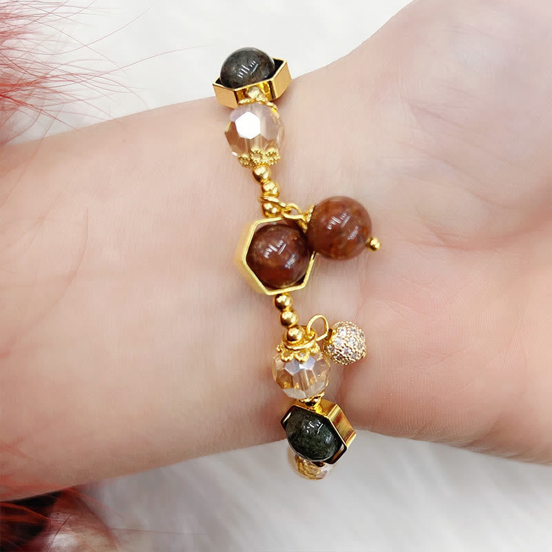 KarmaRipple's Authentic Colored Rutilated Quartz Amethyst Protection Bracelet p12
